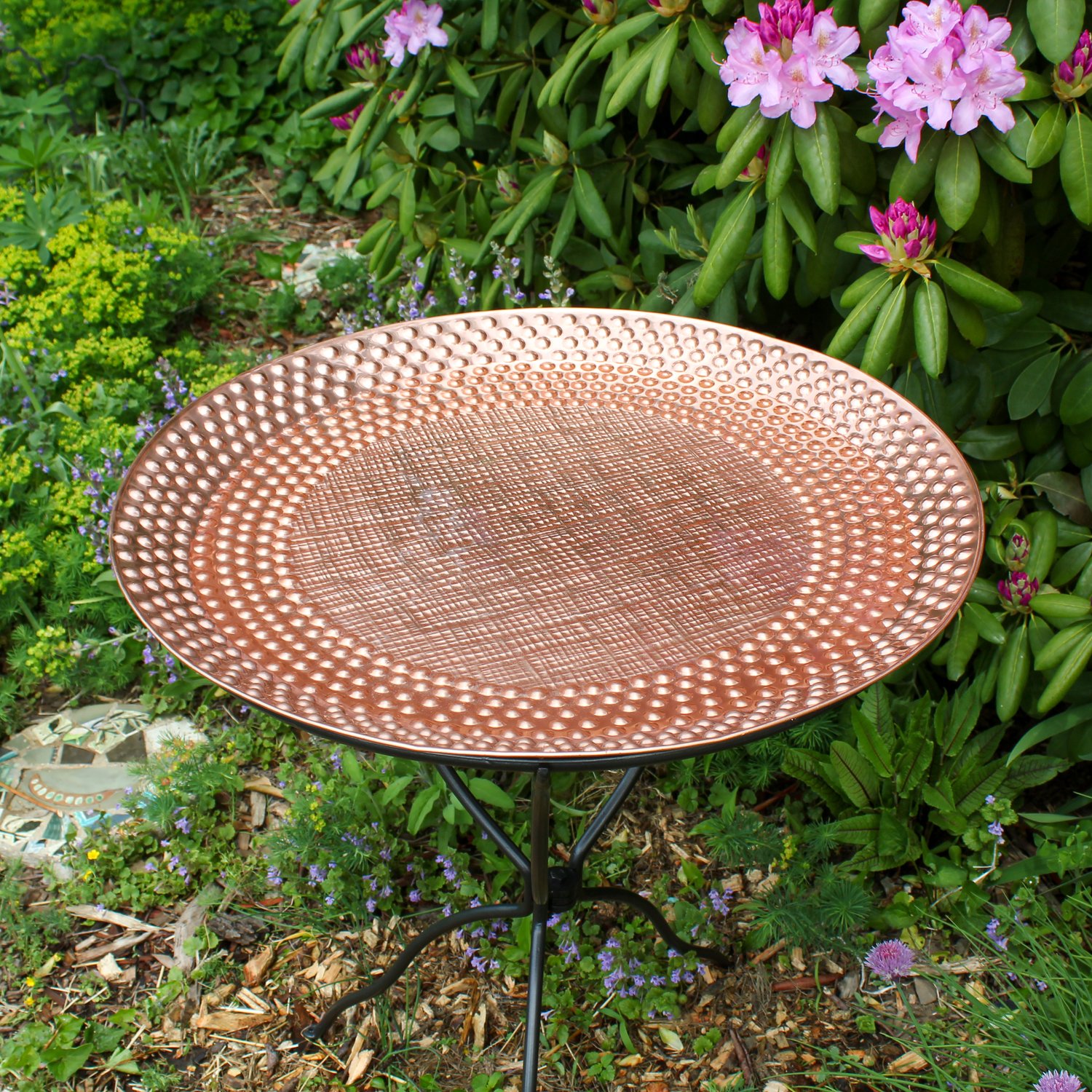 Achla Classic II Hammered Copper Birdbath Bowl 24